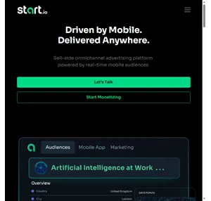 Start.io Mobile Marketing Audience Platform for Marketers