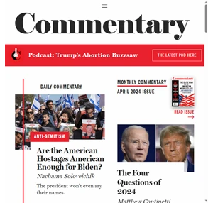 Commentary Magazine - conservative Jewish thought opinion