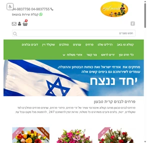 פרחים לבנים חנות פרחים בטבעון